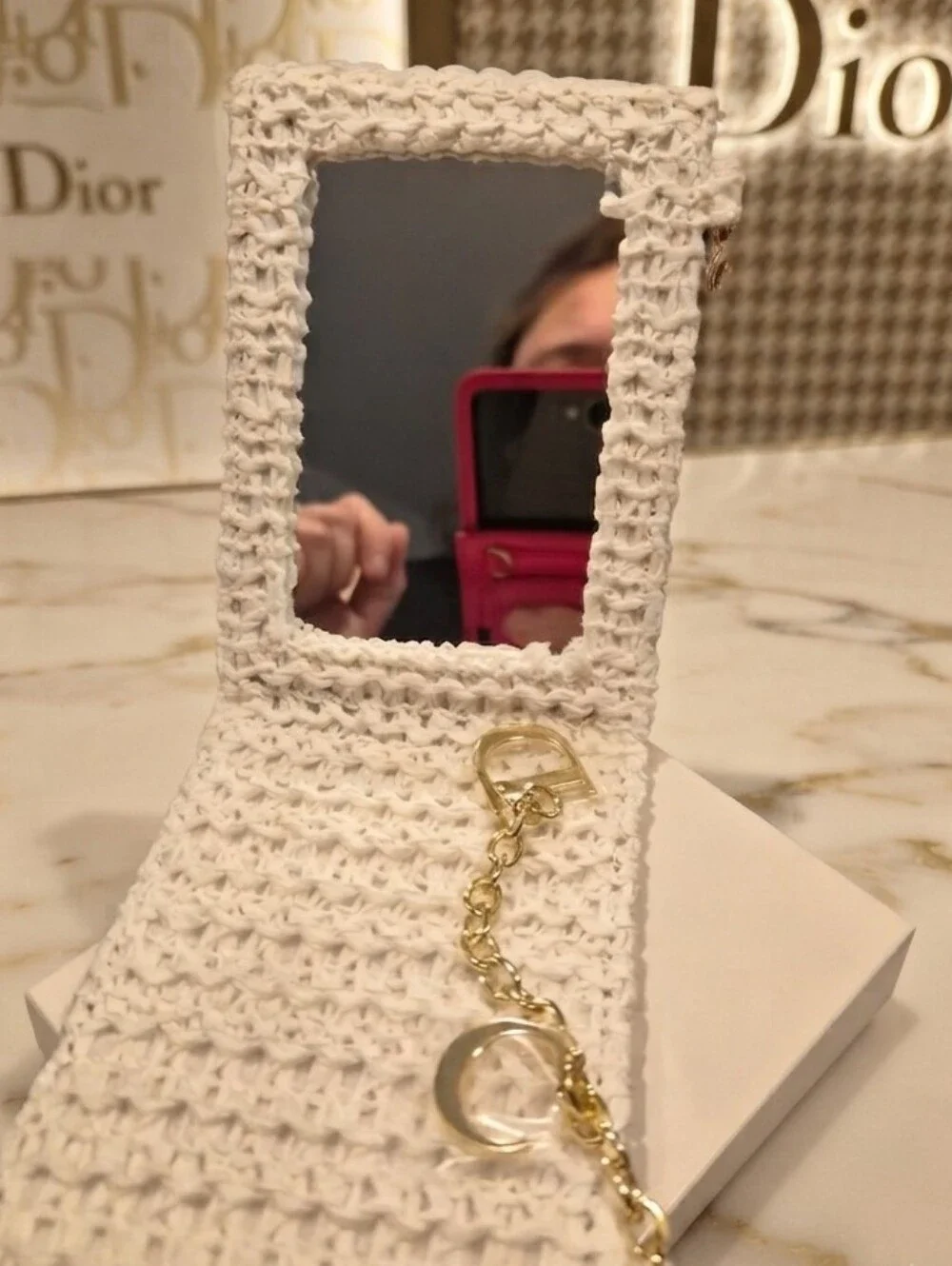 Dior Summer Mirror-Raffia Embroidered